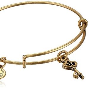 Alex and Ani "Skeleton Key" Gold-Tone Bangle